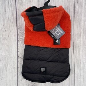 Berkshire Dog Coat MEDIUM Red Black Sherpa Softshell Jacket Polartec Insulated